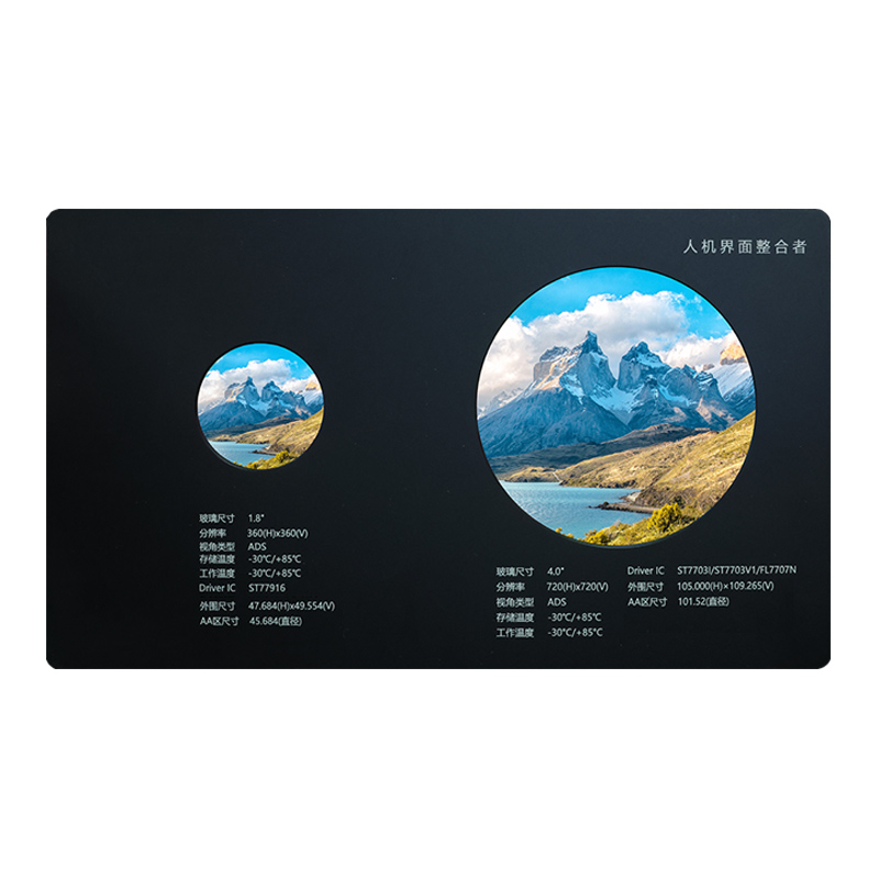 Pantallas LCD circulares TFT de 1,8